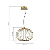 Светильник подвесной ST-Luce Золотистый/Золотистый LED 1*10W 3000K SL6124.203.01