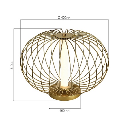 Прикроватная лампа ST-Luce Золотистый/Золотистый LED 1*10W 3000K SL6124.204.01 - фото