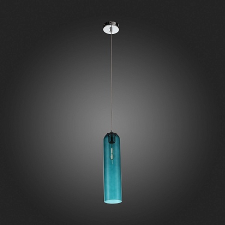 Светильник подвесной ST-Luce хром/зеленый E27 1*60W SL1145.183.01 - фото