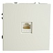 Розетка компьютерная 1-местная RJ-45 (механизм), STEKKER, серия Эмили, RST00-5117-01, белый фарфор, soft touch - фото