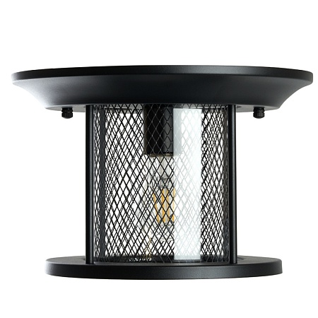 Светильник садово-парковый Feron PL723 на потолок  60W E27 230V, черный - фото