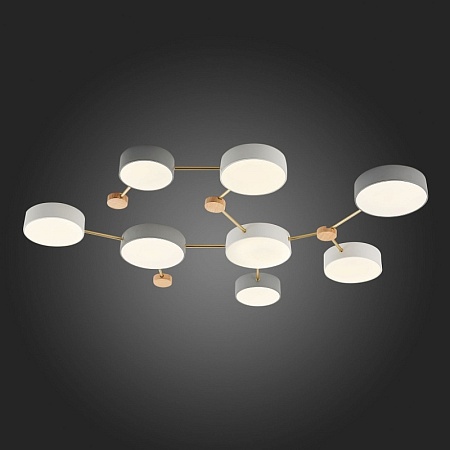 Светильник потолочный Золотистый, Светлое дерево/Белый, Серый LED 8*16,5W 4000K SLE600102-08 - фото