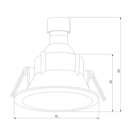 Светильник встраиваемый Side GU10 черный 25059/01 Elektrostandard - фото