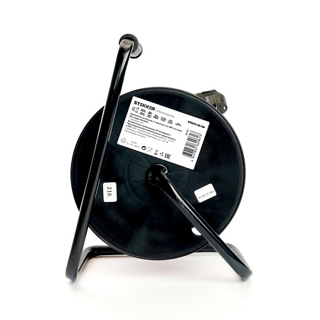 Удлинитель на катушке Stekker STD03-20-50 Standart 4-местный с/з ПВС 3*1,5, оранжевый, 16А, IP20,50м (29406) - фото