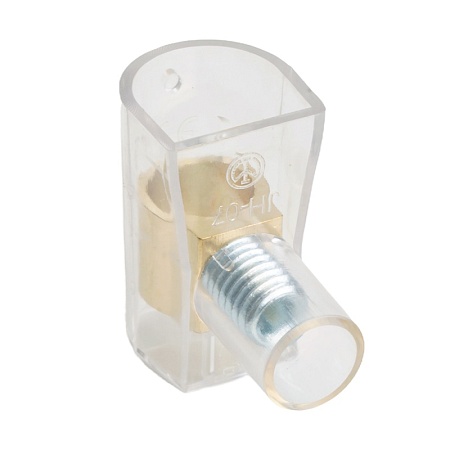 Зажим винтовой концевой изолированный КЗВИ-25 500В, 101А, 10 контактов, поликарбонат LD228-101А - фото