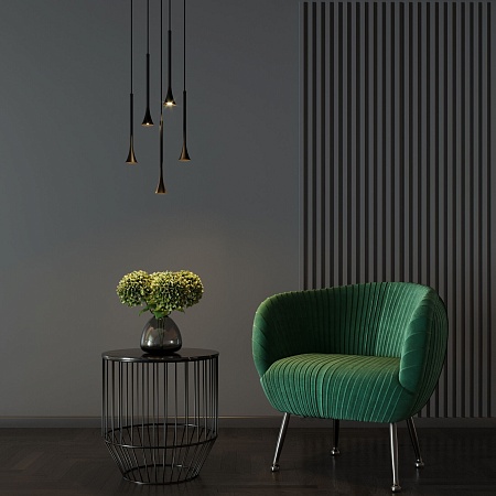 Светильник подвесной светодиодный Hall 5W 3000K черный 50314 LED Elektrostandard - фото