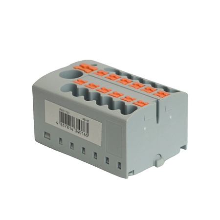 Зажим блочный (групп) для распред.тока нагрузки push-in на 12 точек, сеч 2,5 мм2, 690V,41А,1точка интегр. питание,  LD580 PTFIX 6-12/25 - фото
