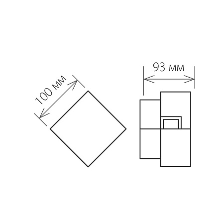 Пылевлагозащищенный светодиодный светильник с поворотным механизмом Fobos IP65 1607 Techno LED графит - фото