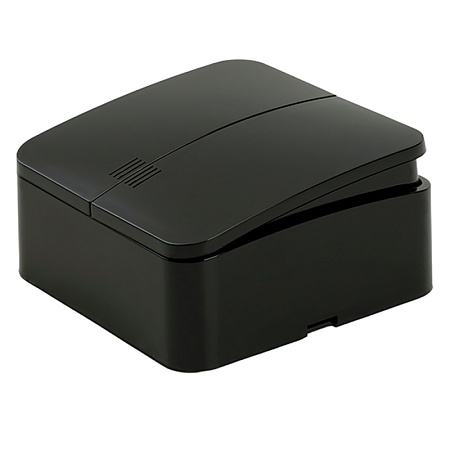 Выключатель открытой установки 2-клавишный с индикатором, STEKKER, 250В, 10А, IP20, серия София, черный, MSW10-21-02 - фото