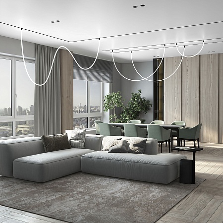 Трековый светодиодный светильник Full light 65 Вт 4200K Slim Magnetic 85027/01 65W 4200K Elektrostandard - фото