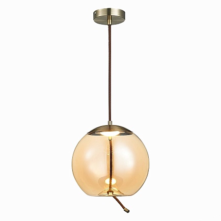 Люстра подвесная ST-Luce Бронза/Янтарный LED 1*10W 3000K SL6108.313.01 - фото