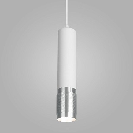 Подвесной акцентный светильник Eurosvet DLN108 GU10 белый/серебро - фото