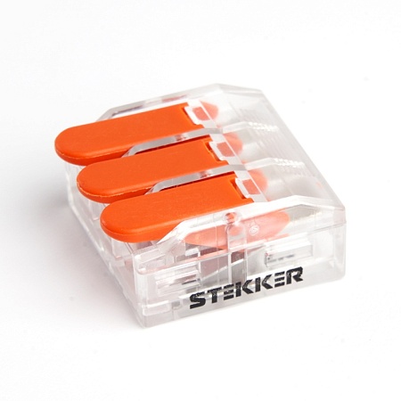 Универсальная компактная клемма 3-проводная STEKKER, LD221-613 - фото