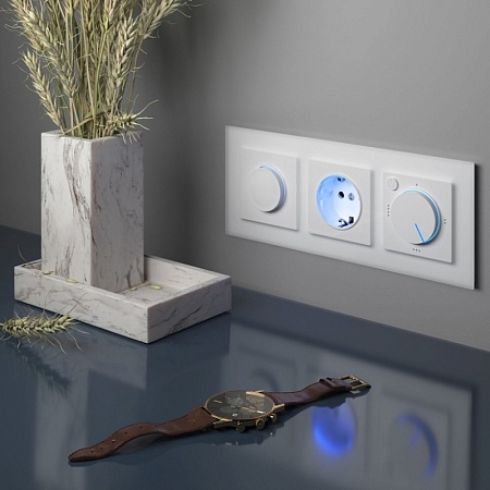 Терморегулятор электромеханический для теплого пола (белый) W1151101 - фото