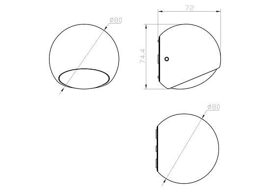 Настенный светильник (бра) Outdoor Stream O032WL-L3B3K - фото
