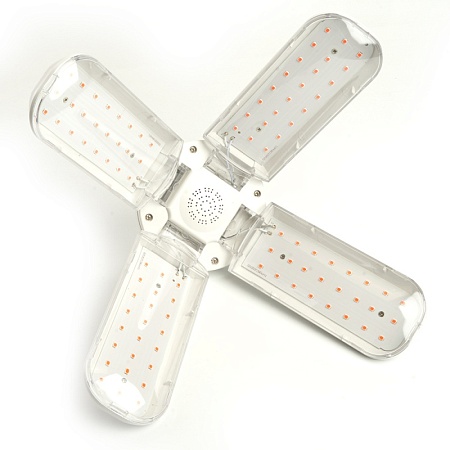 Лампа светодиодная 4-х лепестковая Feron LB-7000 E27 40W 175-265V красно-синий спектр - фото