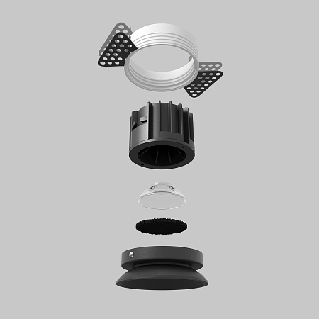 Встраиваемый светильник Technical Round DL058-12W2.7K-TRS-B - фото