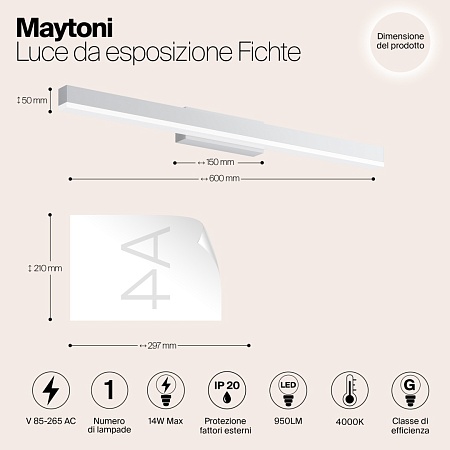 Подсветка Maytoni Fichte MIR012WL-L14W4K - фото