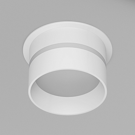 DK2404-WH Встраиваемый светильник влагозащ., IP 44, до 15 Вт, GU10, белый, алюминий - фото