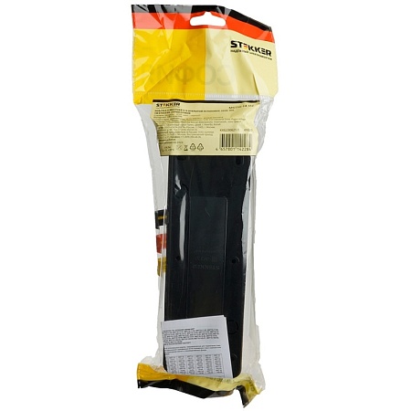 Розетка 2-местная с/з открытой установки, STEKKER, 250В, 16А, IP20, серия София,черный матовый, MST16-12-05 - фото