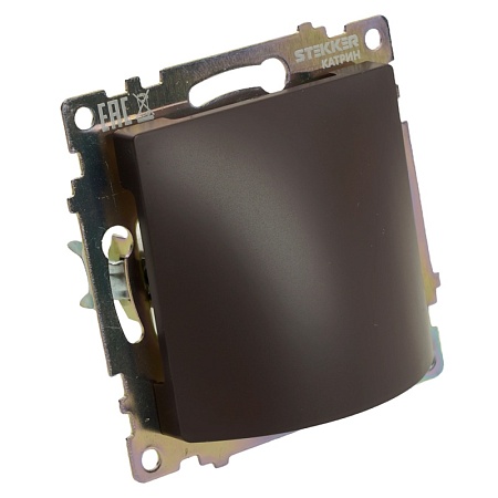 Кабельный вывод (механизм), STEKKER, серия Катрин, шоколад, GLS00-7116-04 - фото