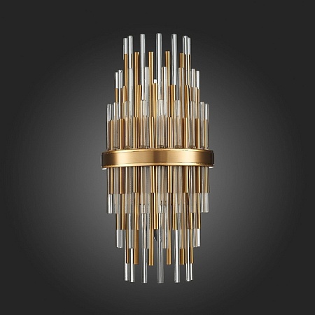Бра ST-Luce Латунь/Прозрачный, Латунь E14 2*40W SL1628.301.02 - фото