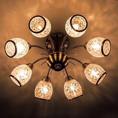 Потолочный светильник Eurosvet 30026/8 античная бронза - фото
