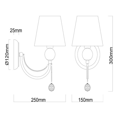 Бра MW-Light Федерика 684021701 - фото