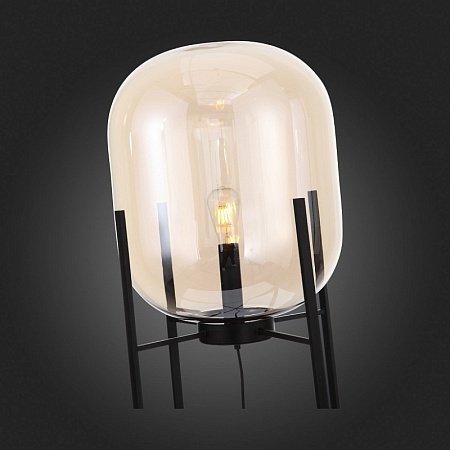 Торшер ST-Luce Черный/Коньячный E27 1*40W (из 2-х коробок) SL1050.525.01 - фото