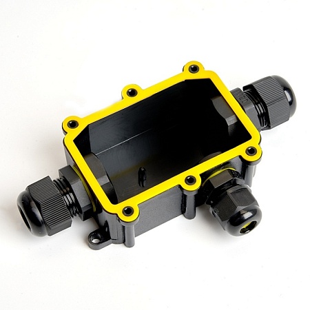 Соединитель-коннектор для проводов LD533, 3-контактный, с пружинным контактом, водонепроницаемый, черный - фото