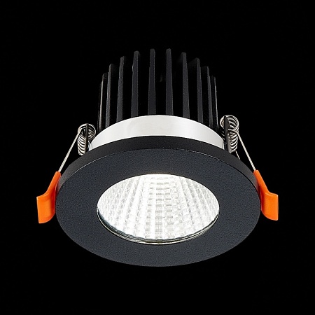 Св-к встр. Черный LED 1*10W 4000K 900Lm Ra>90 38° IP20 D80xH60 170-240V ST704.448.10 - фото