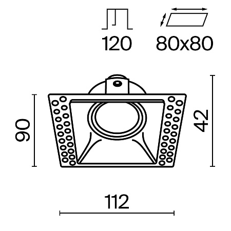 Встраиваемый светильник Technical Dot DL042-01-SQ-B - фото