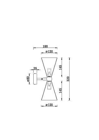 Настенный светильник (бра) Maytoni Vesper MOD108WL-02GB - фото
