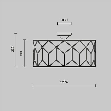 Потолочный светильник Maytoni Messina H223-PL-05-G - фото