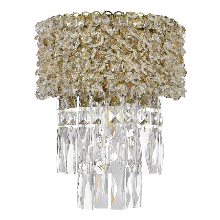 Светильник настенный ST-Luce Латунь/Прозрачный, Янтарный E14 2*60W SL1637.301.02 - фото