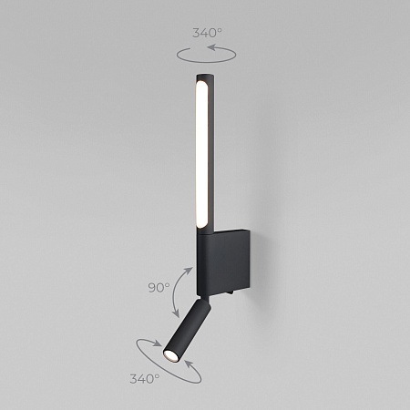 Настенный светодиодный светильник Sarca 40111/LED черный Elektrostandard - фото