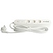 Сетевой фильтр 3-местный с/з STEKKER 3x1мм2, 5 м, 250В, 16А, 2 USB-A+2 Type-C 3, серия Nova, белый - фото