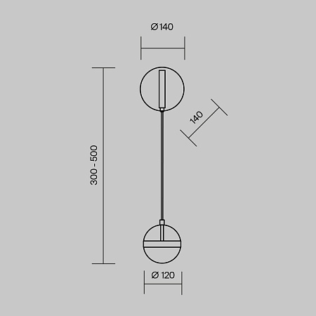 Настенный светильник (бра) Maytoni Area MOD295WL-L12BBS3K - фото