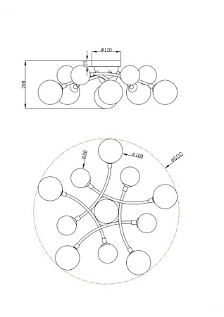Потолочный светильник Freya  FR5116CL-11BS - фото