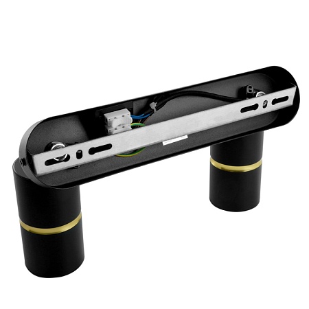 Светильник Feron ML1862 ZEN настенно-потолочный под лампу  GU10, чёрный, золото - фото