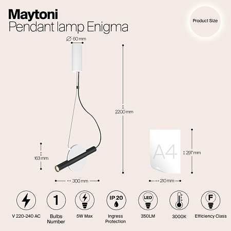 Подвесной светильник Maytoni Enigma MOD150PL-L5W3K - фото