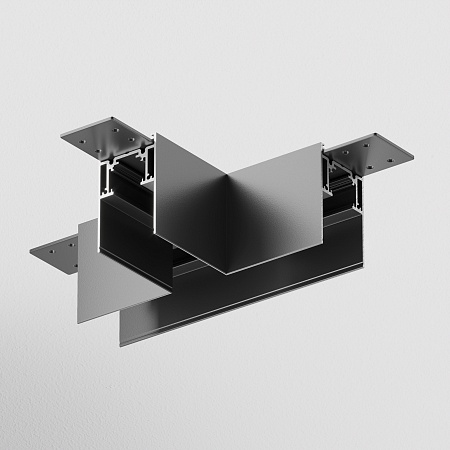 Коннектор Т-образный Gravity накладной черный - фото