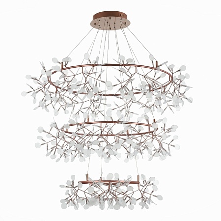 Люстра подвесная ST-Luce Медный/Белый LED 486*0,5W 3500K (из 3-х коробок) SL379.203.486 - фото