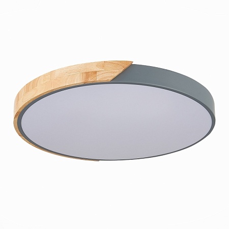 Светильник потолочный Серый, Светлое дерево/Белый LED 1*45W 3000K/4000K/6000K SLE200972-01 - фото
