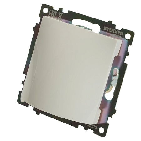 Кабельный вывод (механизм), STEKKER, серия Катрин, белый, GLS00-7116-01 - фото