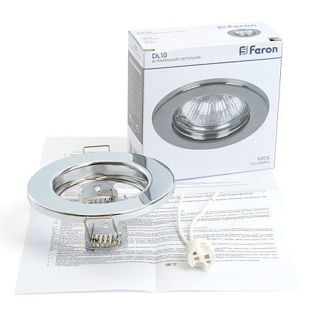 Светильник встраиваемый Feron DL11 потолочный MR16 G5.3 античное золото - фото
