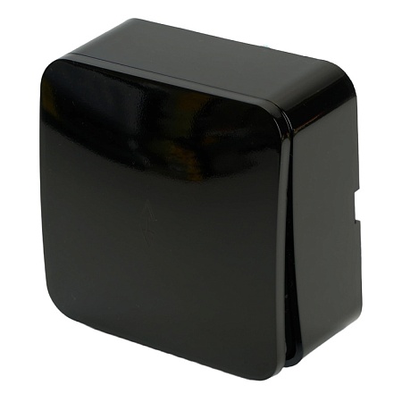 Переключатель открытой установки 1-клавишный, STEKKER, 250В, 10А, IP20, серия София, черный, MSW10-12-02 - фото