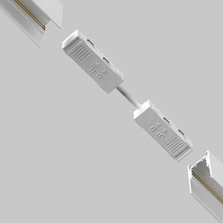 Коннектор питания прямой гибкий 5см Exility белый - фото