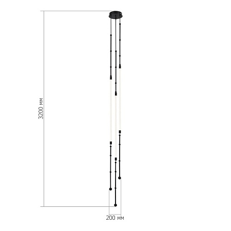 Светильник подвесной ST-Luce Черный/Белый LED 1*15W 3000K SL6132.405.45 - фото