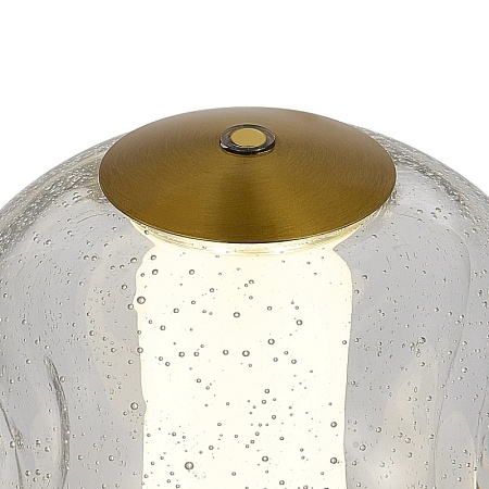 SL6520.304.01 Прикроватная лампа ST-Luce латунь/прозрачный с пузырьками воздуха LED 1*5W 4000K HELMI - фото